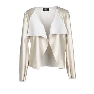 Metallic Faux leather jacket.